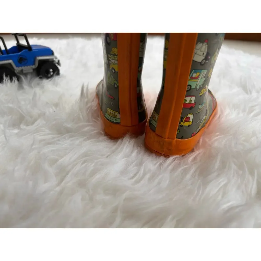 Lone Cone Toddler Rain Boots Car Print